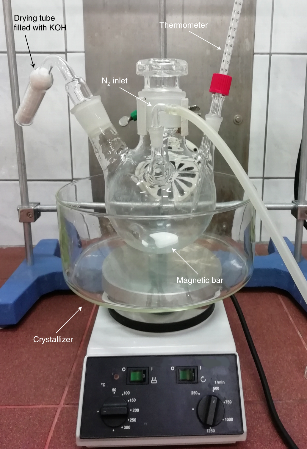 Fig. 4: Glassware setup for silylation.