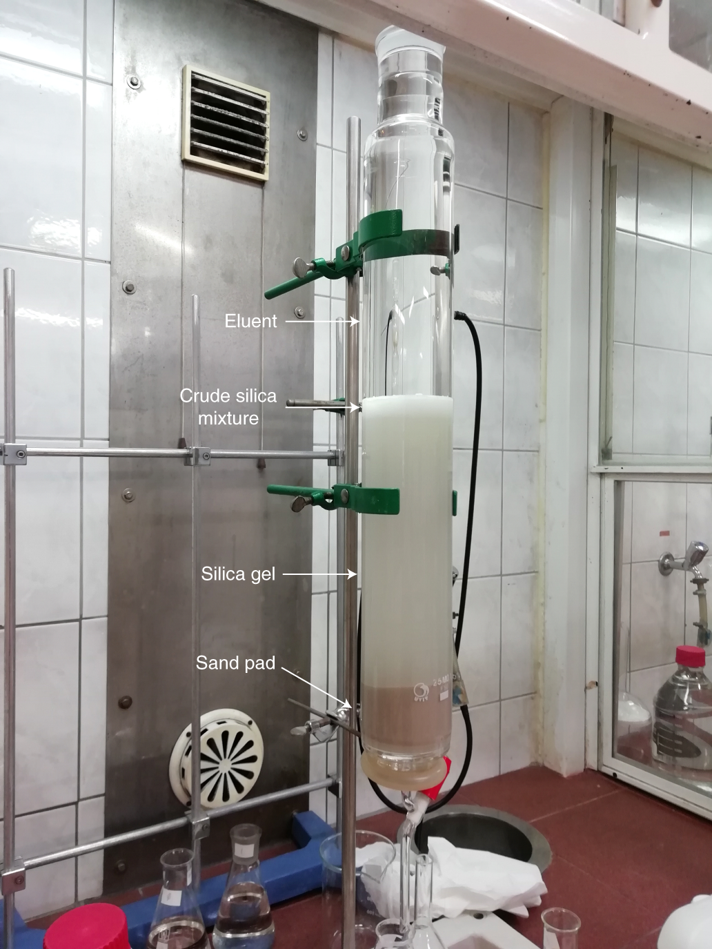 Fig. 7: Flash column chromatography setup.