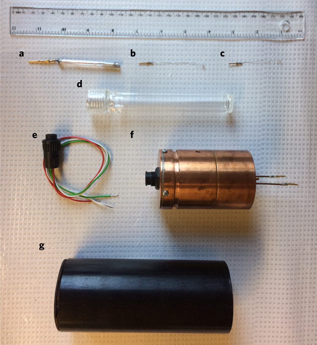 Fig. 2: Required components to assemble a light-tight ECL cell.