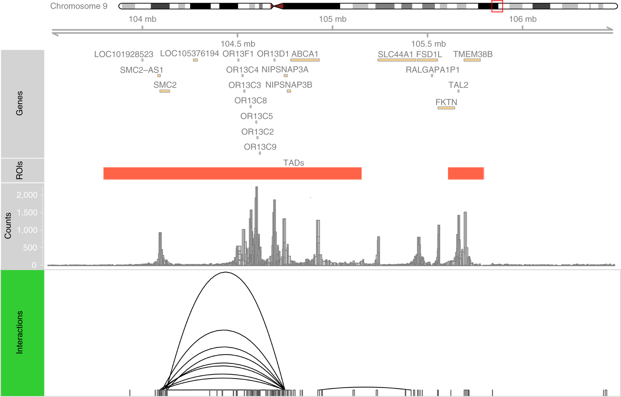 Fig. 8: MK locus plot with TADs.