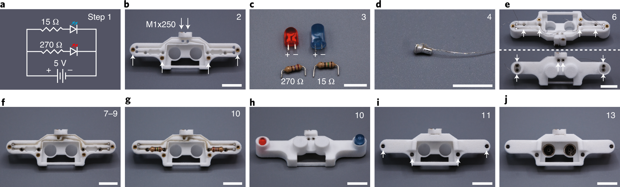 Fig. 6: Assembly of LED holder.