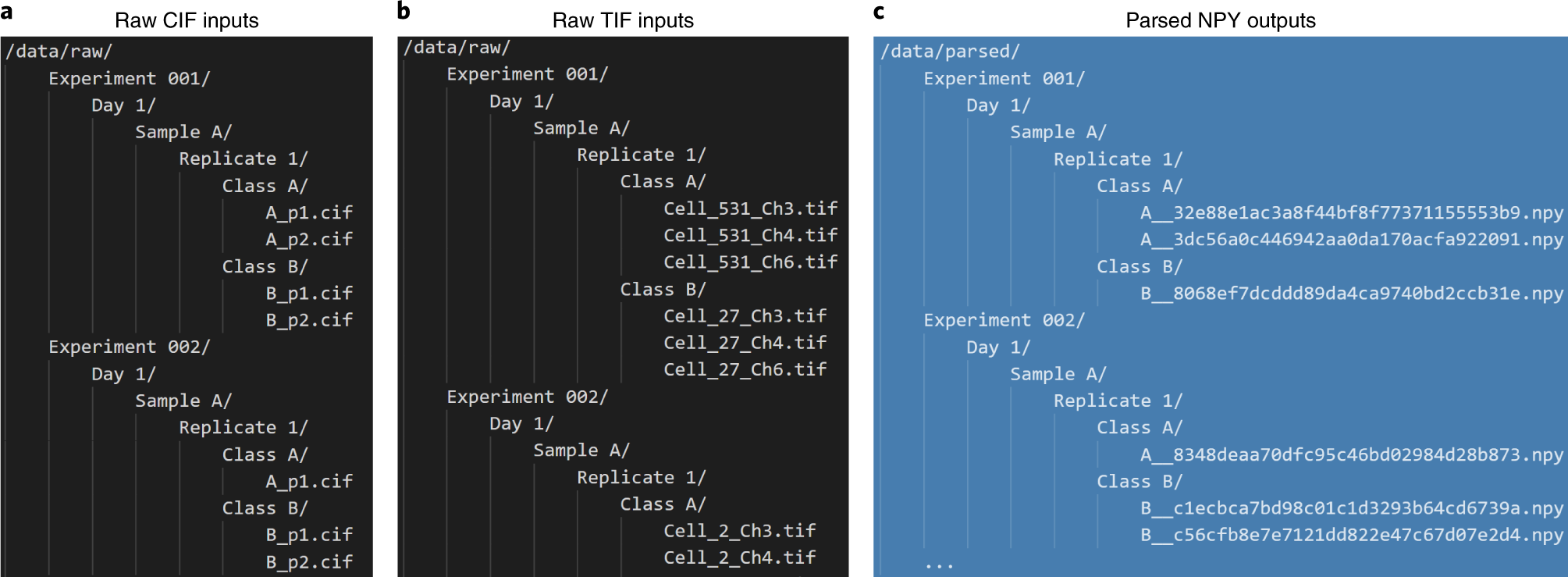 Fig. 5: Example data structure for use in Deepometry.