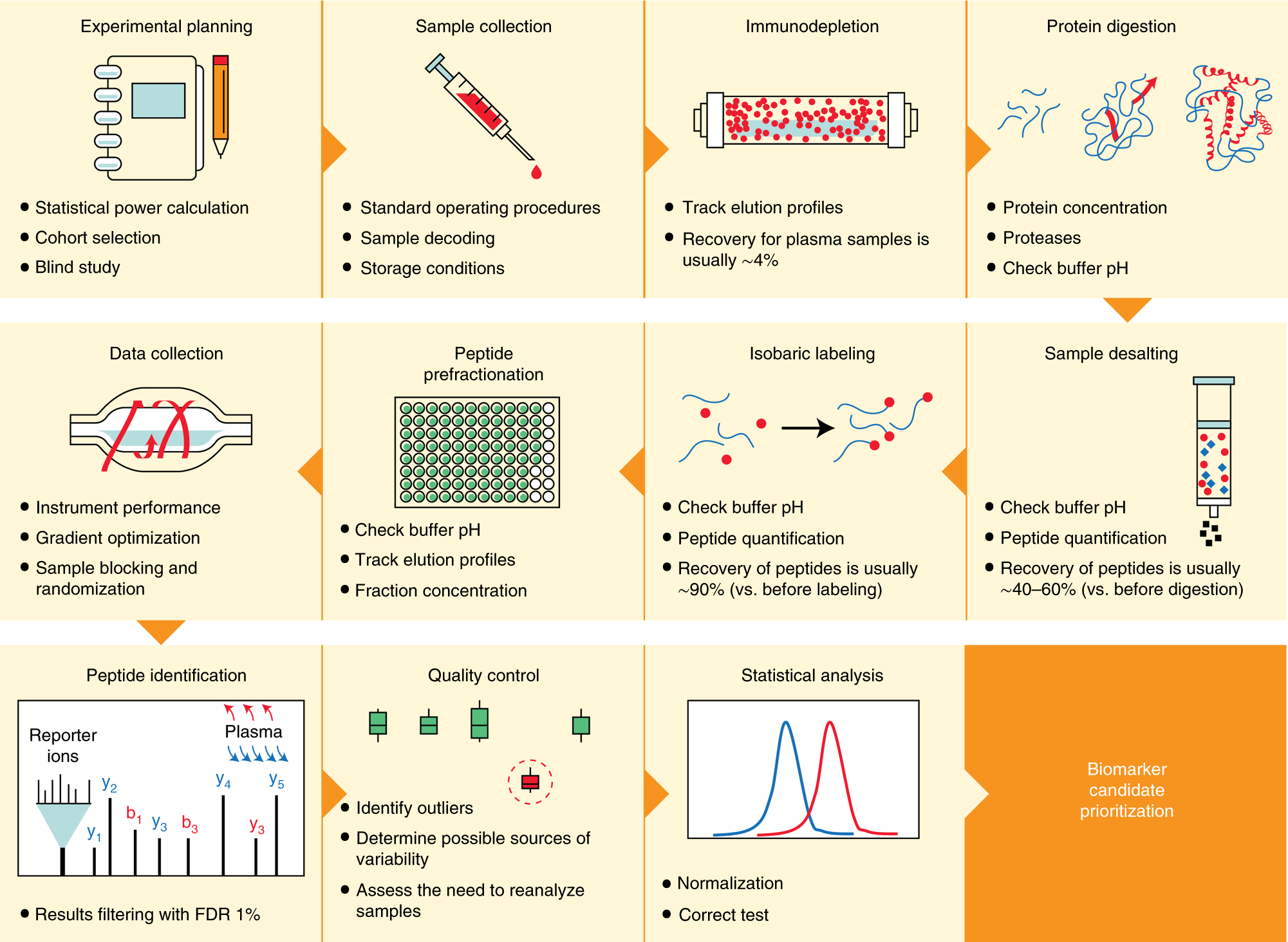 Fig. 2: Considerations for each step of the discovery-phase workflow.