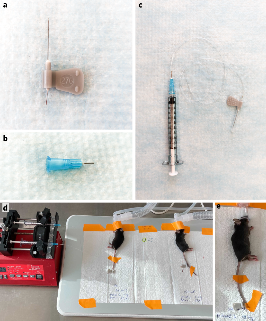 Fig. 2: Preparation of infusion lines.