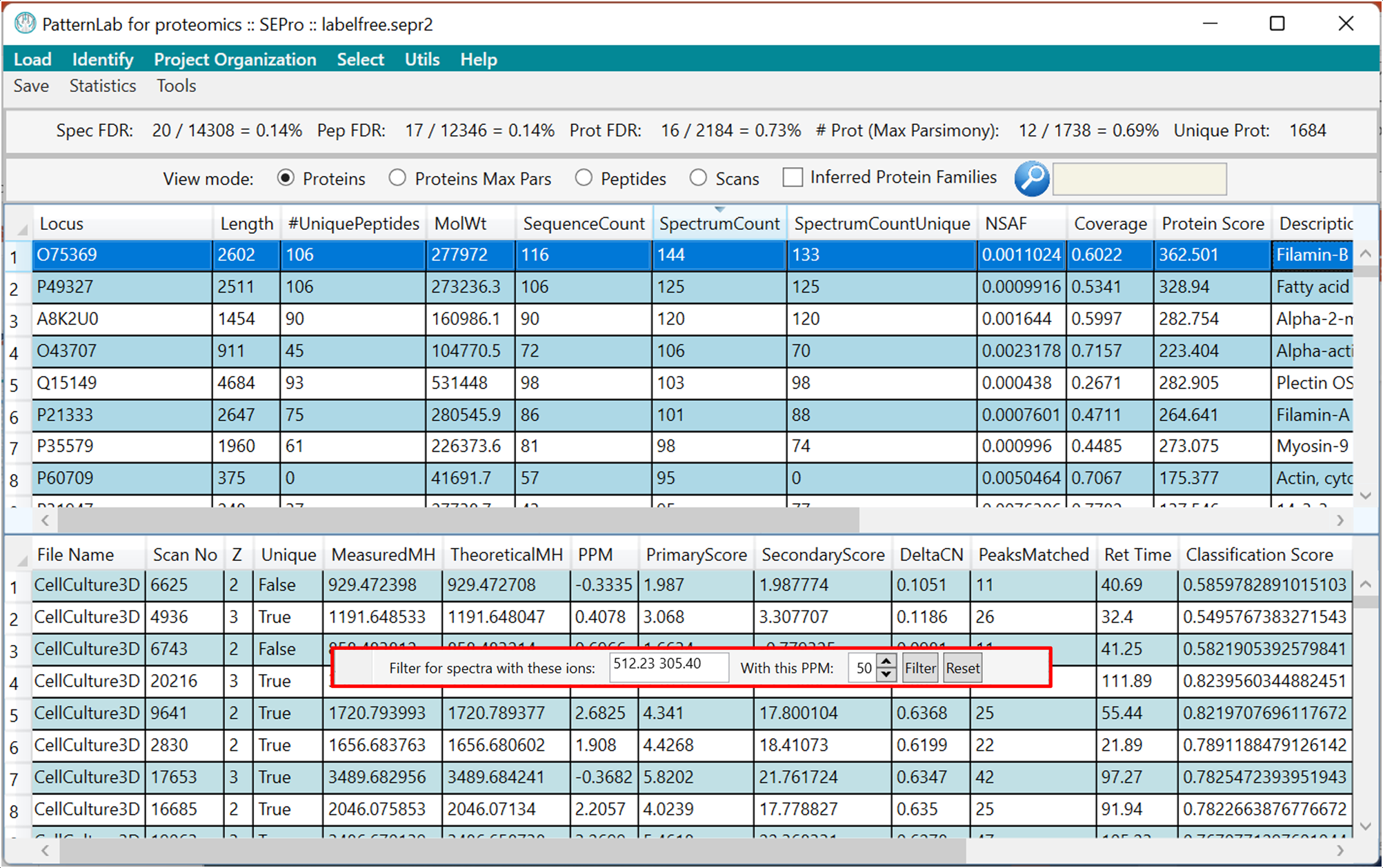 Fig. 5: SEPro’s result browser.