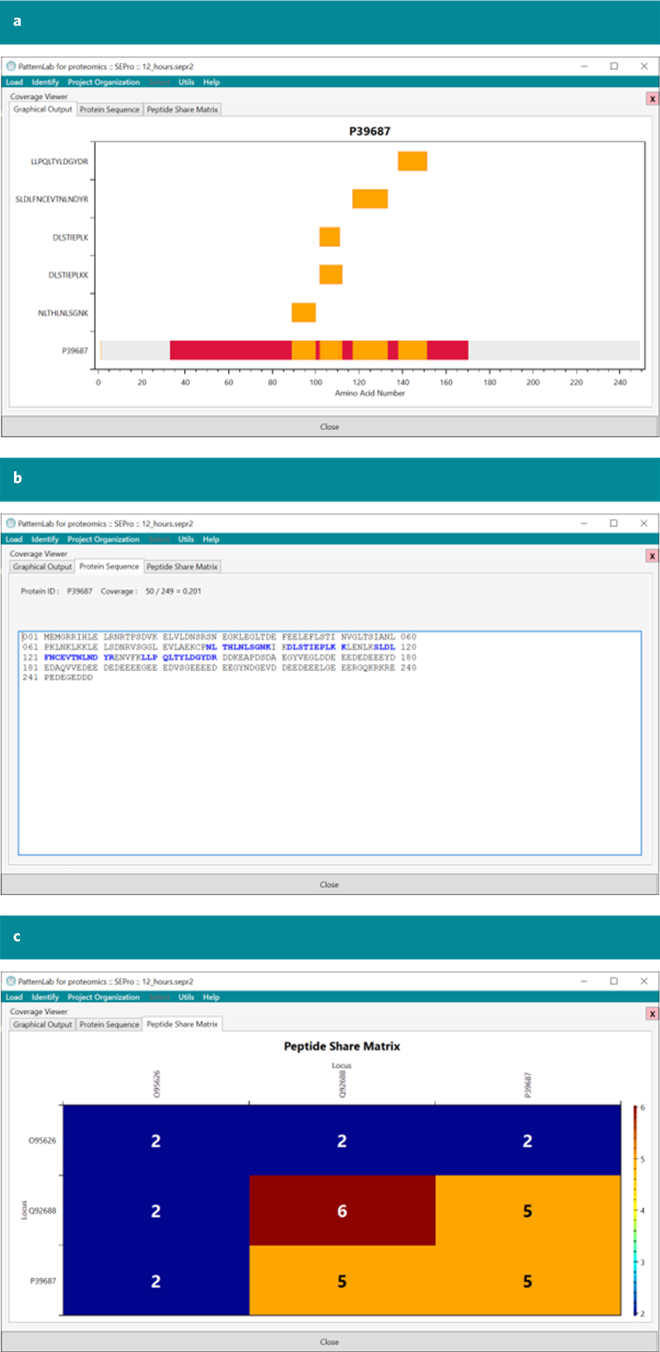 Fig. 6: Double-clicking on a protein result.