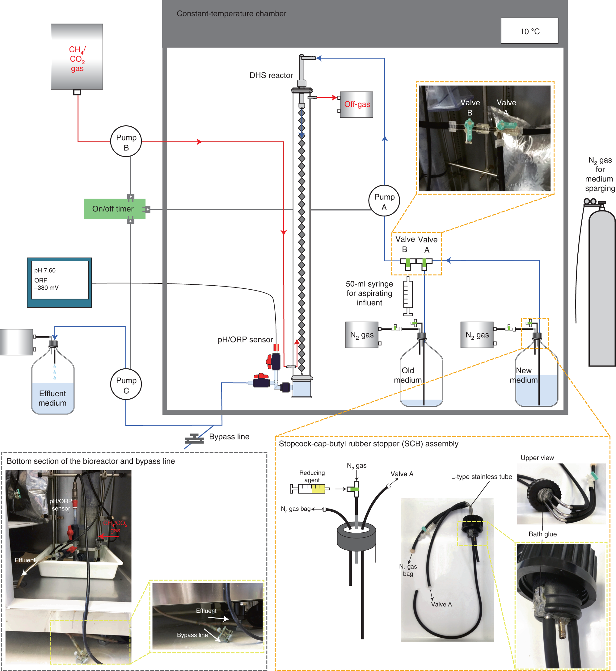 Fig. 3: Overview of the DHS bioreactor system.