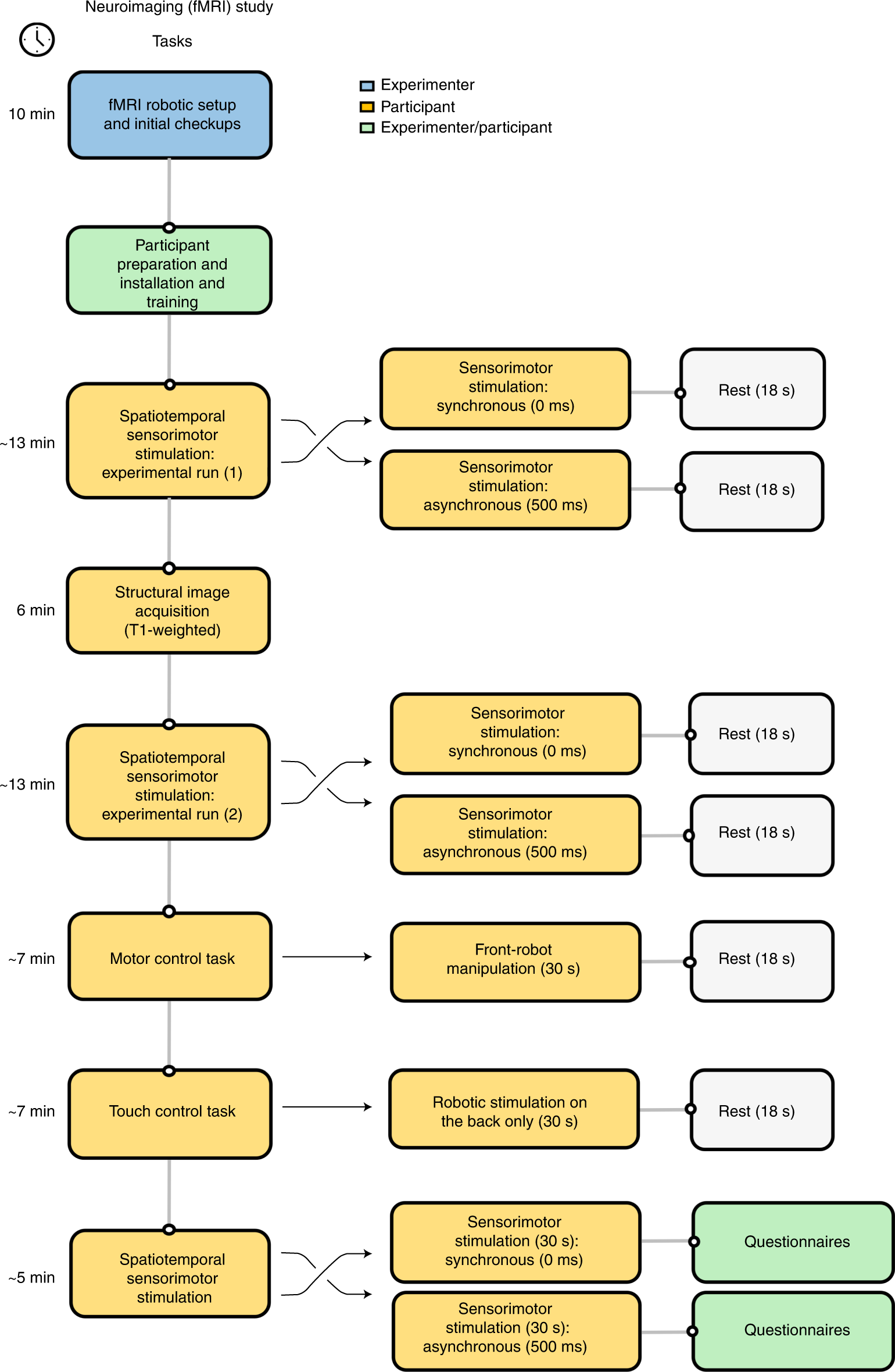 Fig. 6: Experimental workflow for the fMRI experiment.