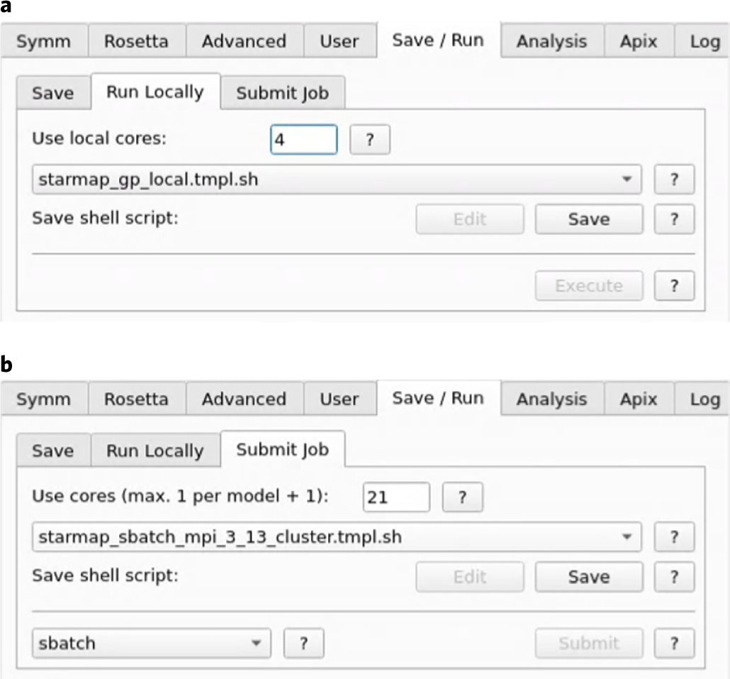 Fig. 7: Job execution options in StarMap.