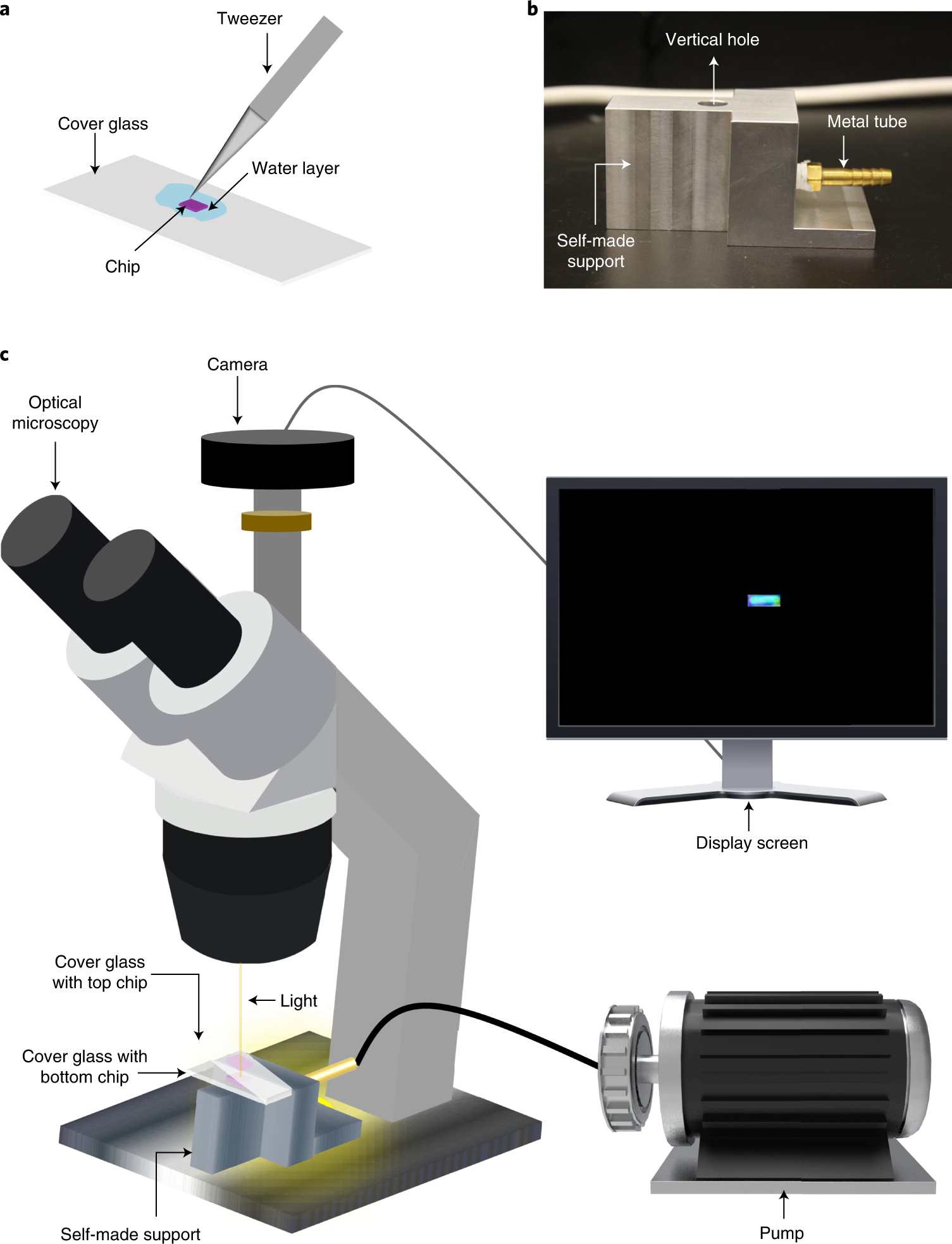 Fig. 5: Assembly of the top chip and bottom chip.