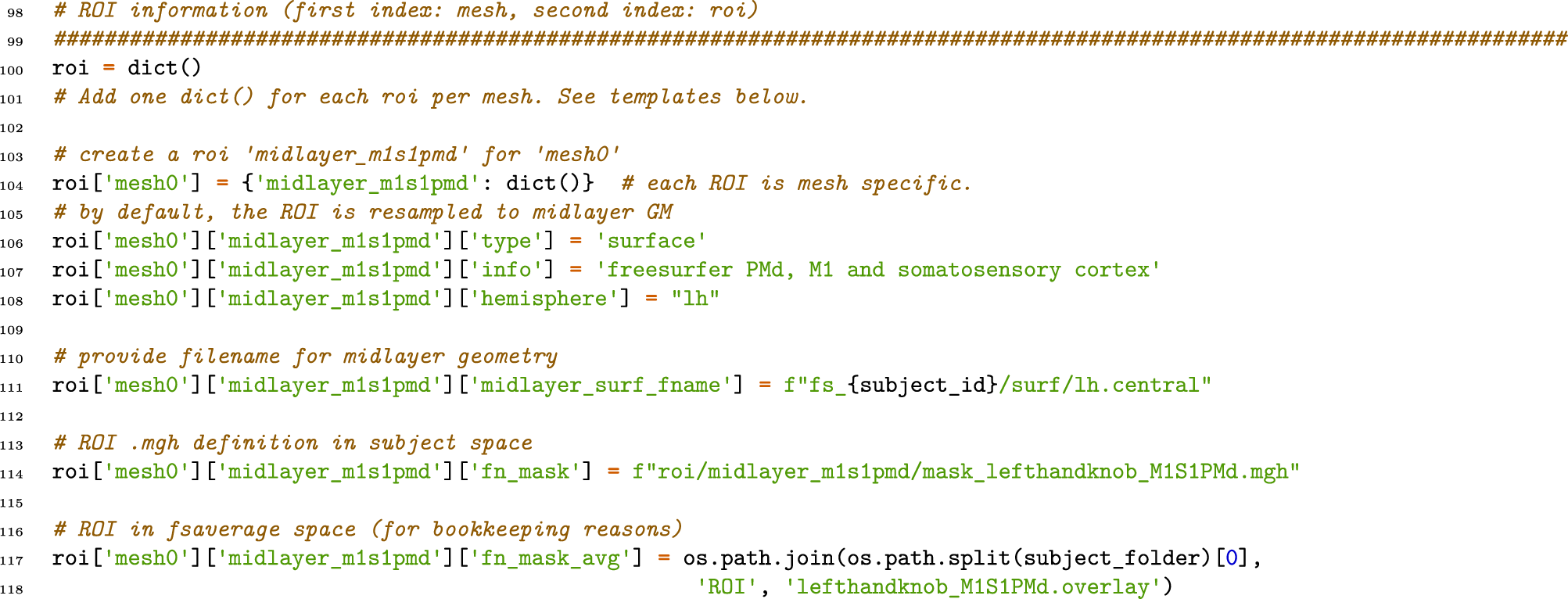 Fig. 6: ROI section in the create_subject_0.py script.