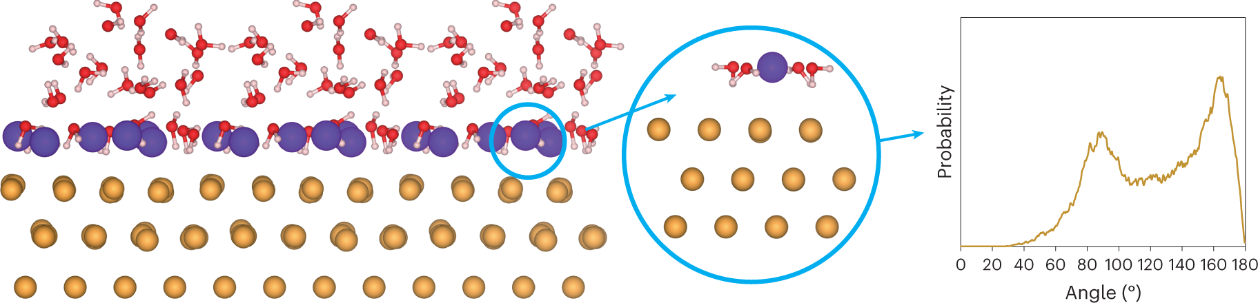 Fig. 9: Schematic illustration of AIMD simulations for the analysis of interfacial water.
