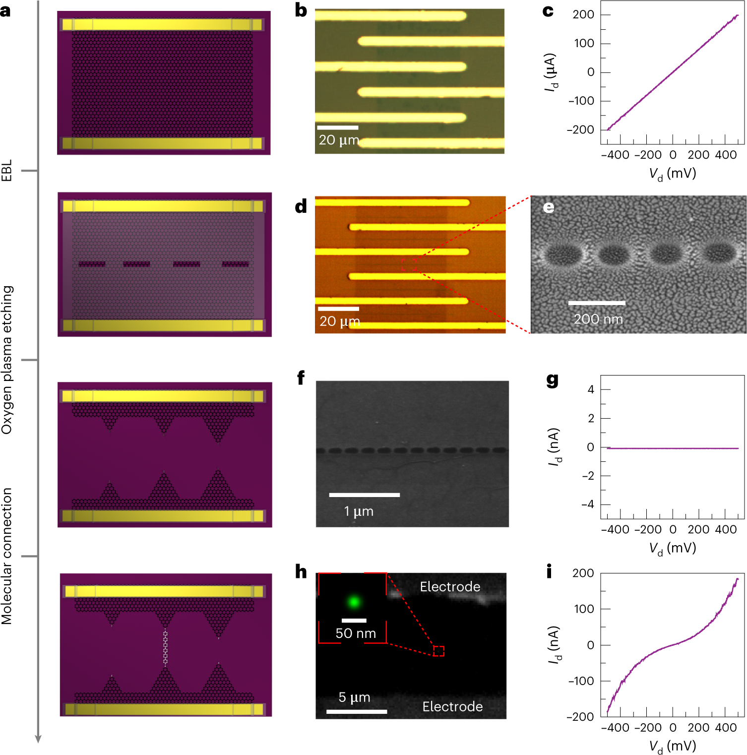 Fig. 4: Preparation of single-molecule devices.