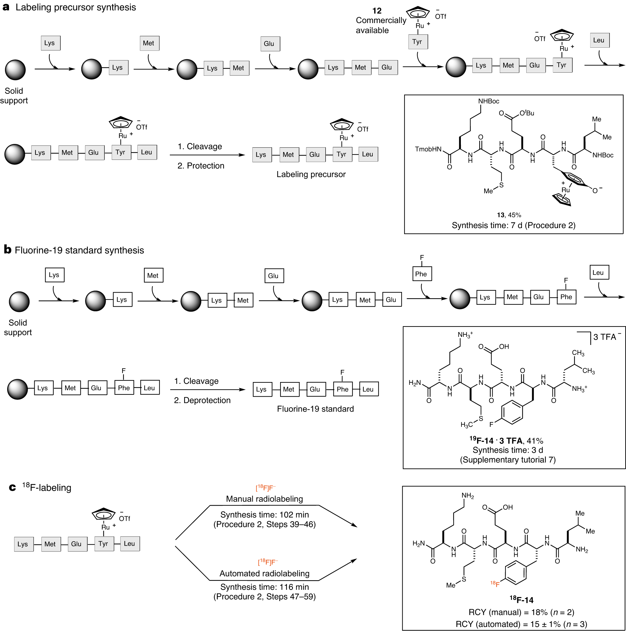 Fig. 8: General workflow for ruthenium-mediated radiodeoxyfluorination.