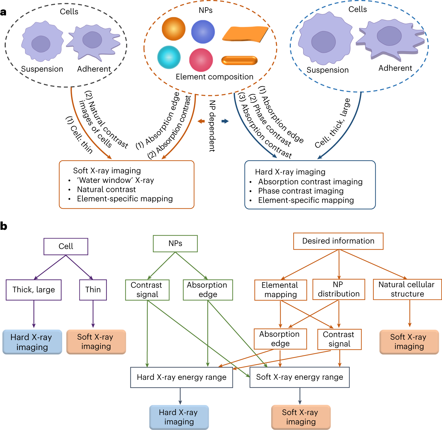 Fig. 2: Guideline for selection from soft and hard X-ray imaging.