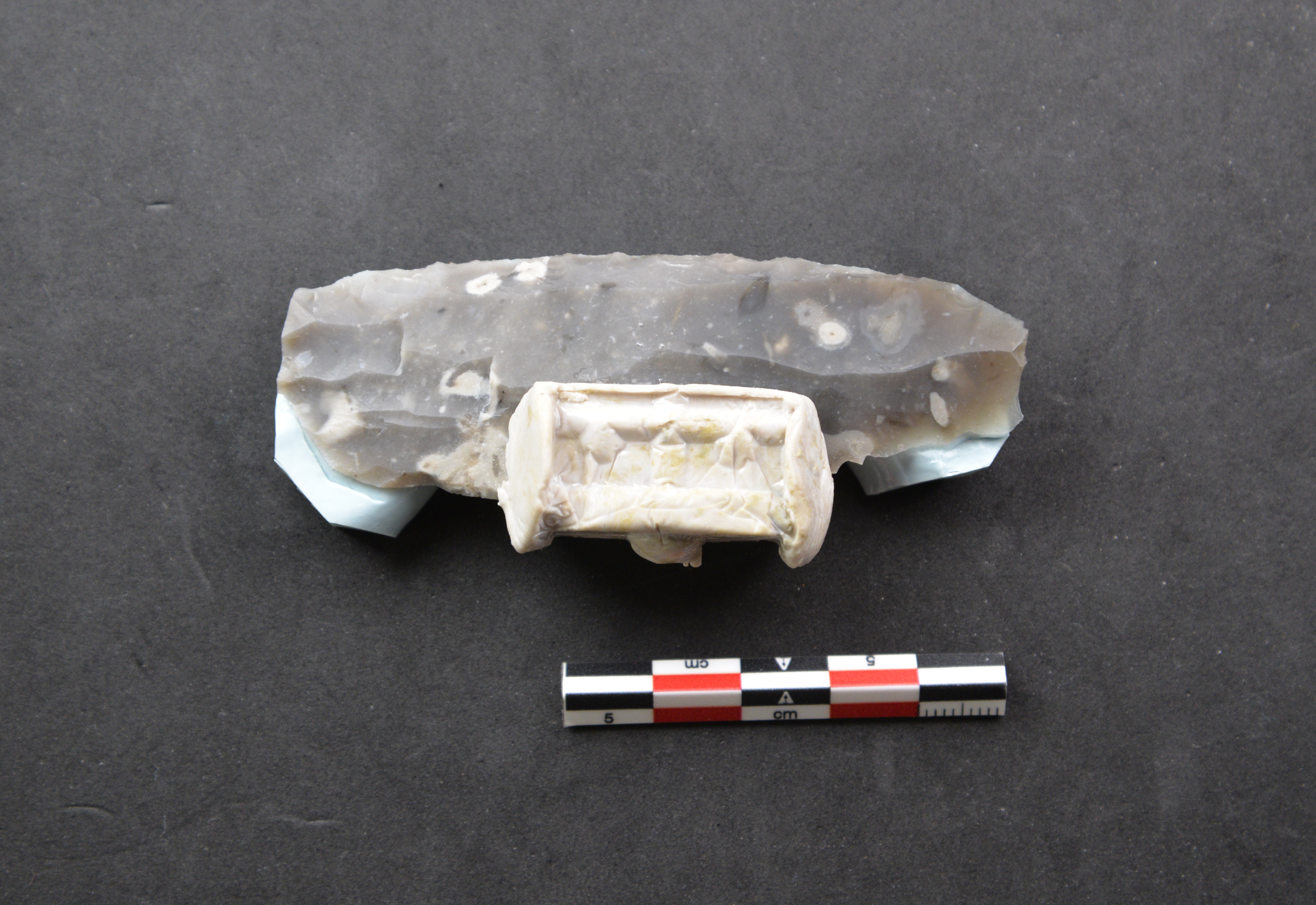 Dorsal side of blade FLT13-1. Dorsal side of blade FLT13-1.