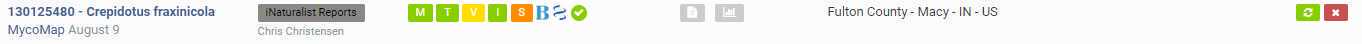 Clicking the checkmark once turns the circle green. Clicking it again will turn it red. This allows you to track the status of your analysis for a particular record from the dashboard, and allows you to filter for records that are finalized or that may need more work. Clicking the checkmark once turns the circle green. Clicking it again will turn it red. This allows you to track the status of your analysis for a particular record from the dashboard, and allows you to filter for records that are finalized or that may need more work.