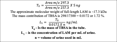 Quantification of LAM based on TBSA using the above equation Quantification of LAM based on TBSA using the above equation