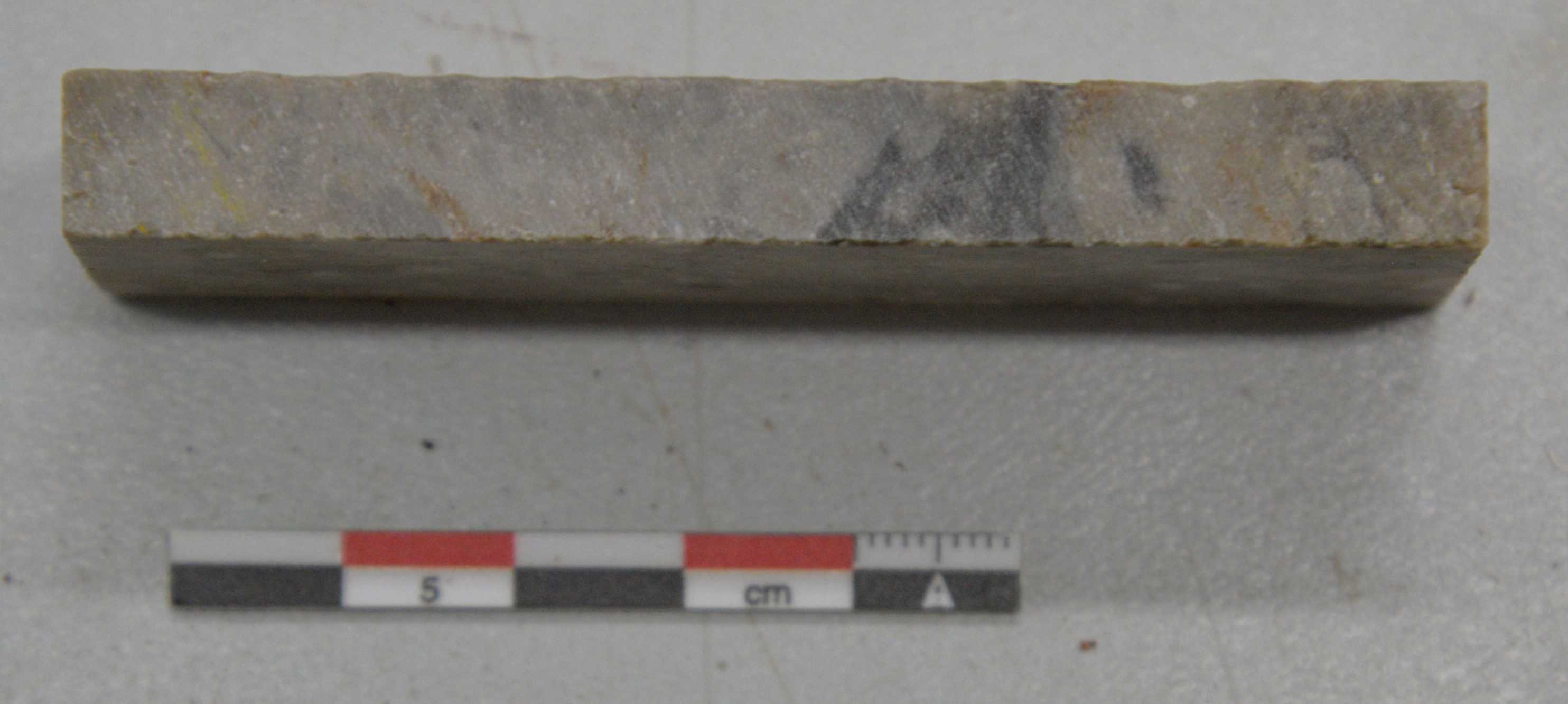 Blank, lateral view (here: flint). Blank, lateral view (here: flint).