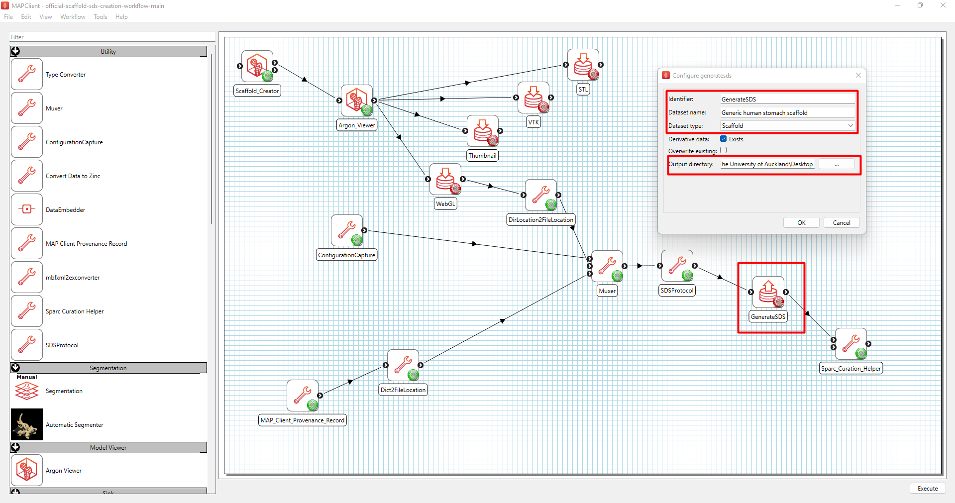 Figure 5. Configuring the GenerateSDS step. Figure 5. Configuring the GenerateSDS step.