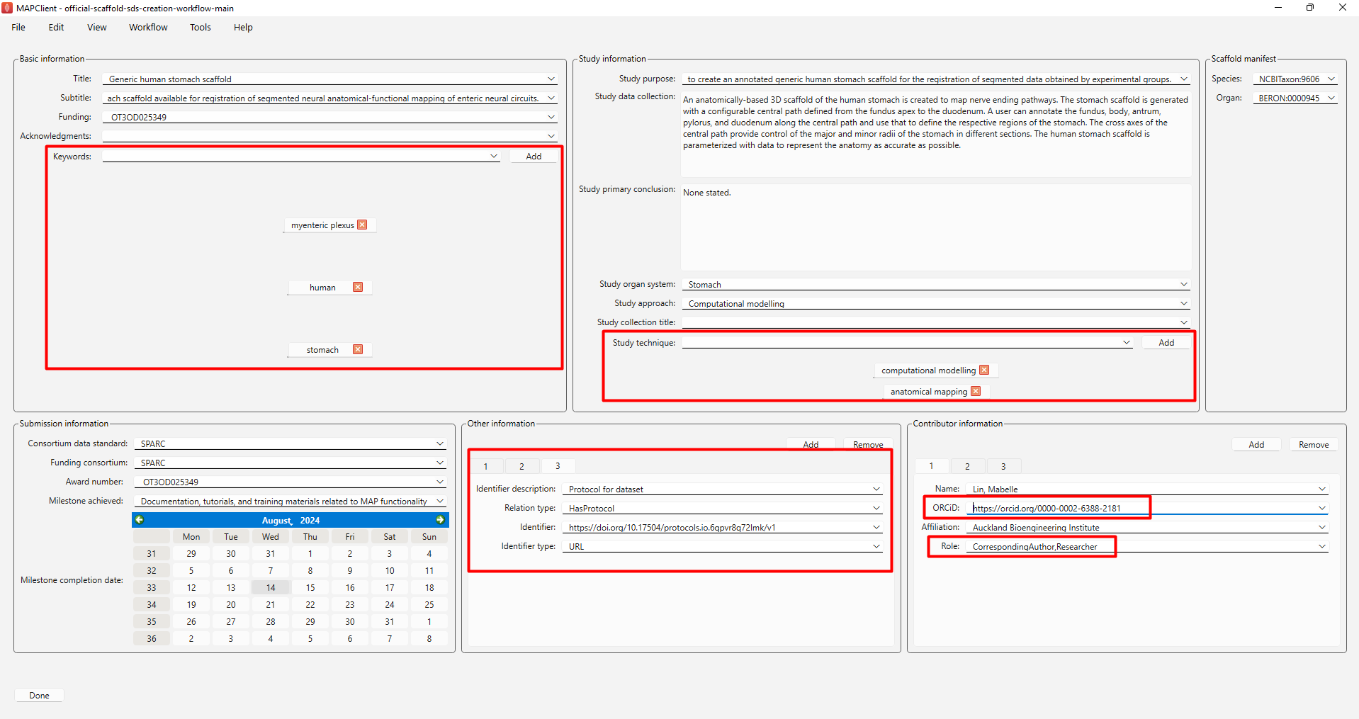 Figure 9. Information required for generating a dataset description file, submission file and manifest files for the dataset. Figure 9. Information required for generating a dataset description file, submission file and manifest files for the dataset.