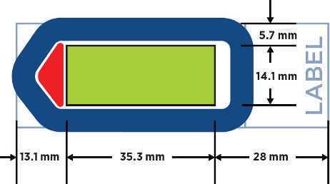 Figure 3: Slide dimensions. Measure from labeledge of slide as reference point. Figure 3: Slide dimensions. Measure from labeledge of slide as reference point.