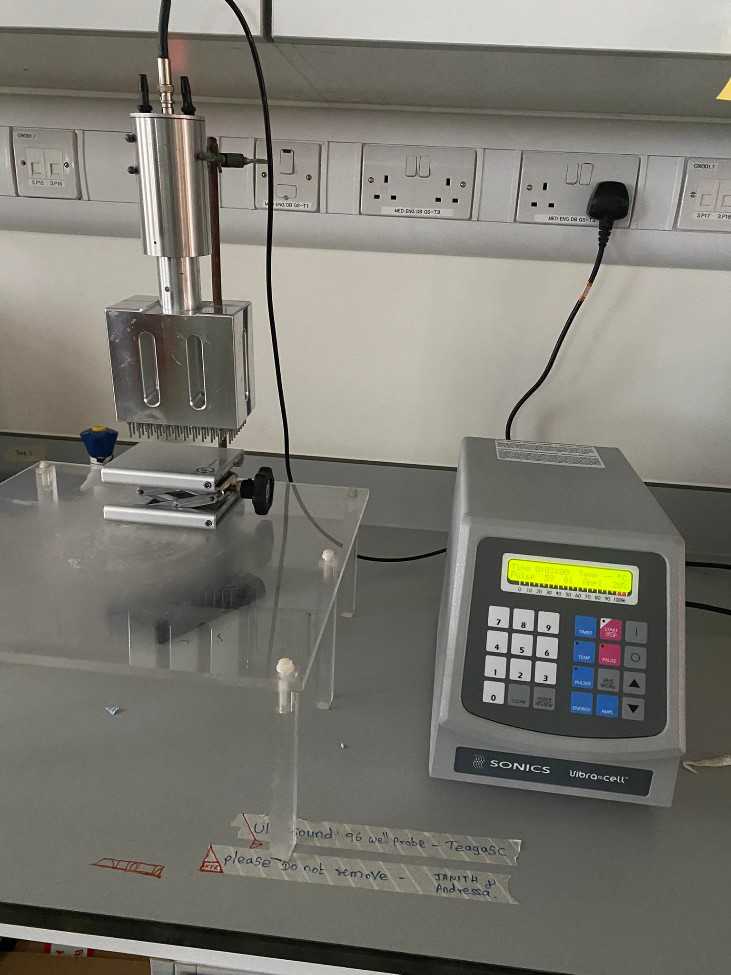 Image of the VCX 750 ultrasonic liquid processor Image of the VCX 750 ultrasonic liquid processor