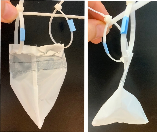 Final aspect of the bags containing microplastics Final aspect of the bags containing microplastics