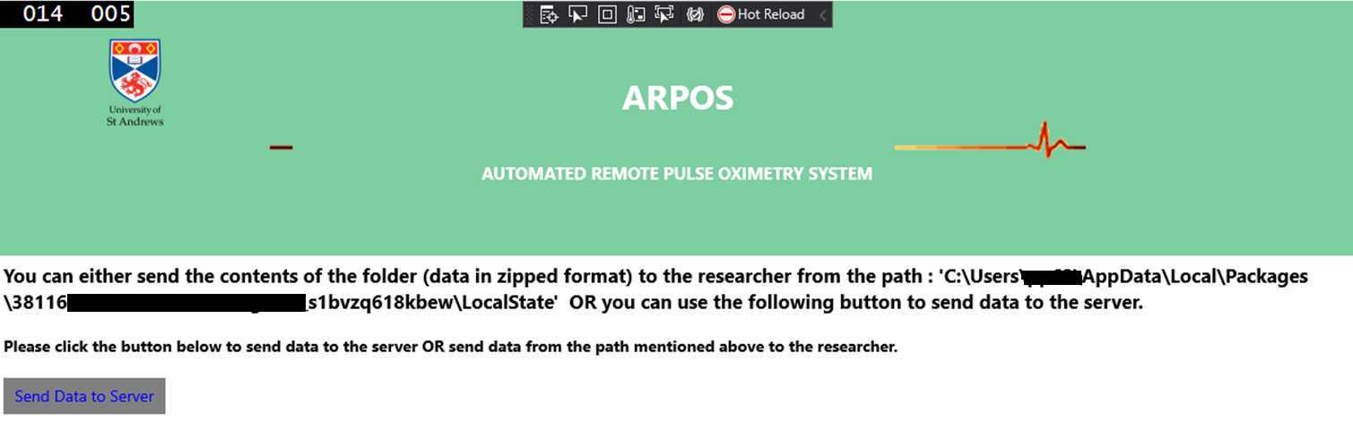 Application showing path that contain data acquired from the application. Application showing path that contain data acquired from the application.