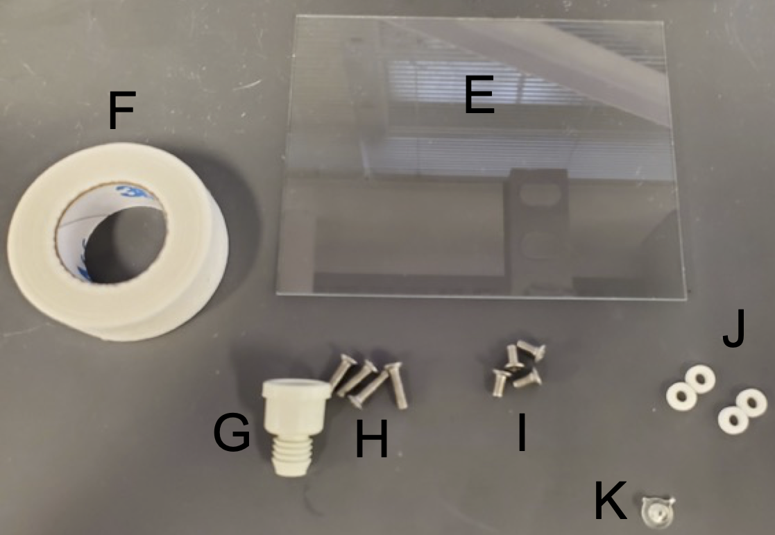 Fig. 2: Additional parts for EcoFAB 2.0 assembly Fig. 2: Additional parts for EcoFAB 2.0 assembly