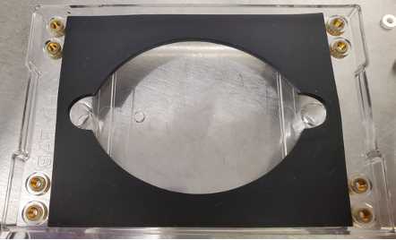 Fig. 4: Upside-down EcoFAB 2.0 base with silicone gasket Fig. 4: Upside-down EcoFAB 2.0 base with silicone gasket