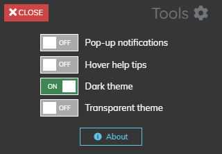 Figure 8. NIBI Map Viewer Tools menu. Figure 8. NIBI Map Viewer Tools menu.