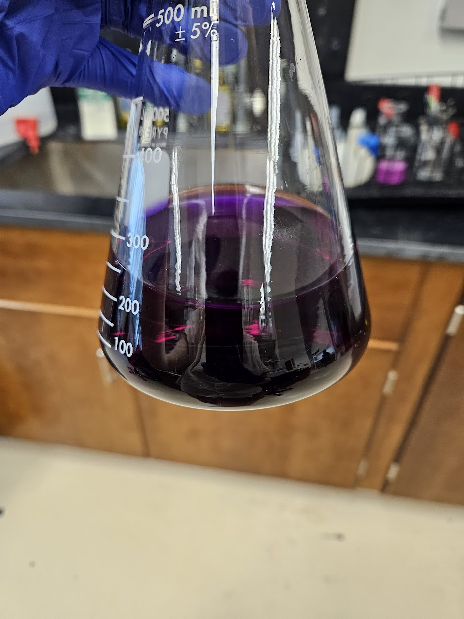 Desired Alizarin red solution color. Desired Alizarin red solution color.