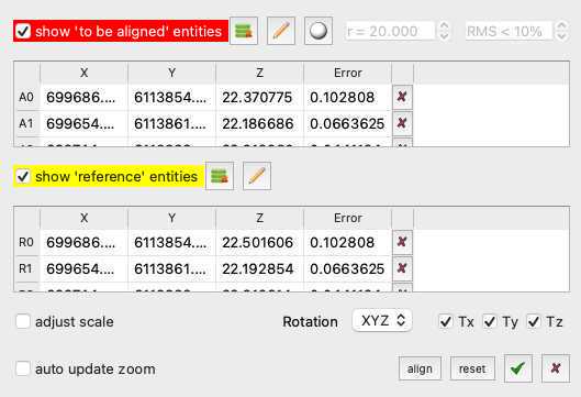 Align tool in CloudCompare Align tool in CloudCompare