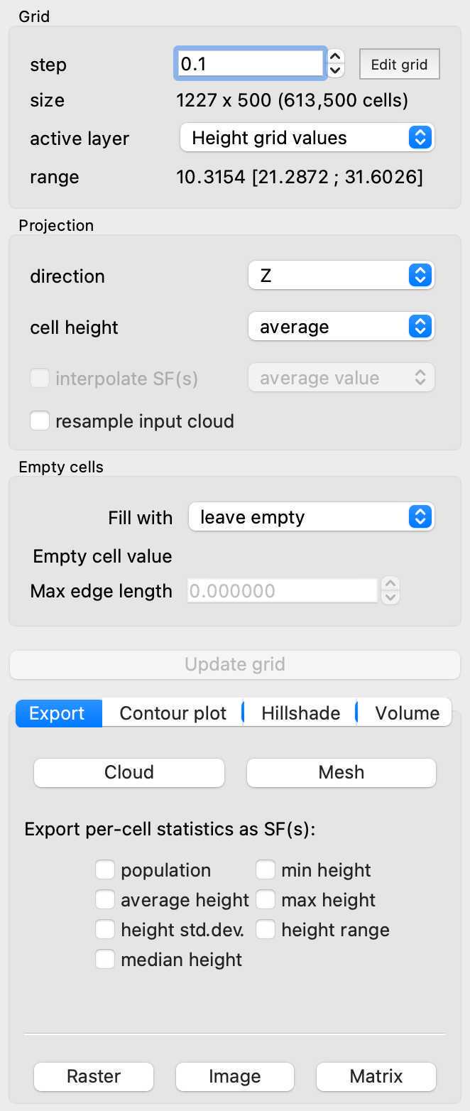 Rasterize tool in CloudCompare Rasterize tool in CloudCompare